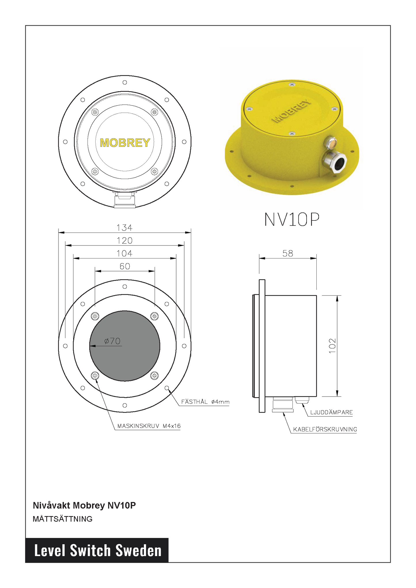 Nivåvakt Mobrey NV10P