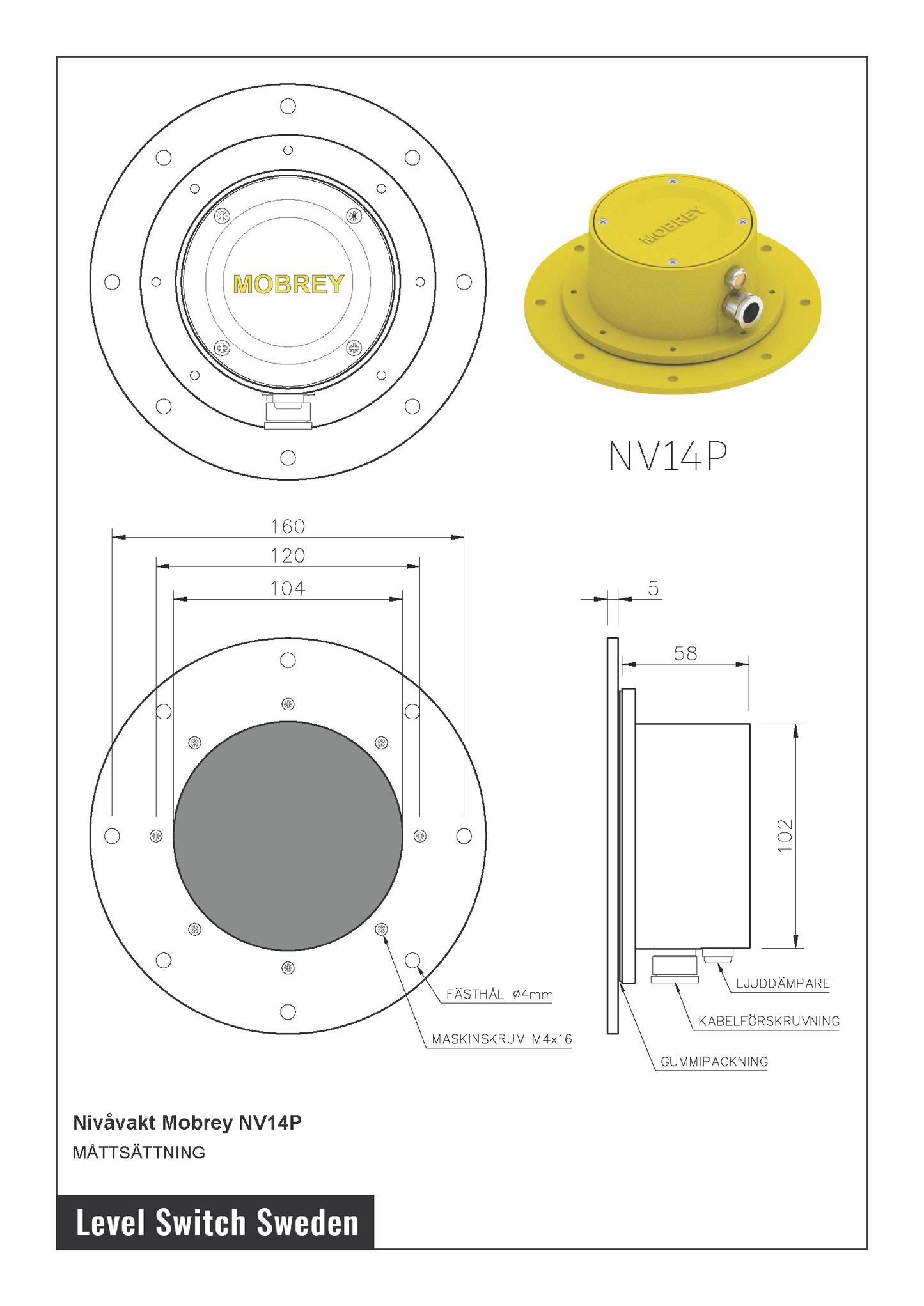 Nivåvakt Mobrey NV14P